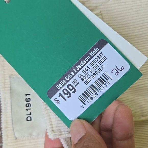 DL1961 Bridget Boot High Rise Instasculpt™  Corduroy Pants Size 26 - Picture 4 of 7